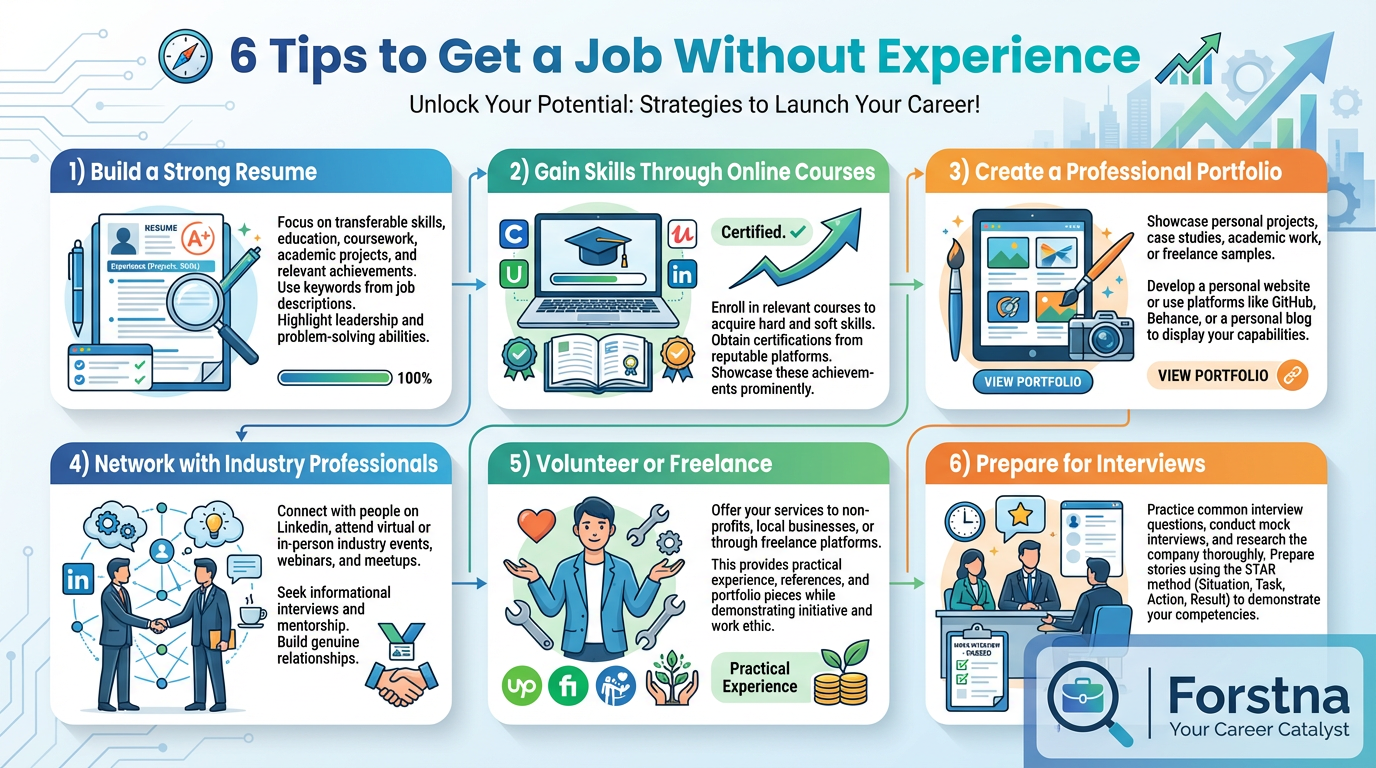 ستة نصائح سوف تساعدك في الحصول على وظيفة دون خبرة